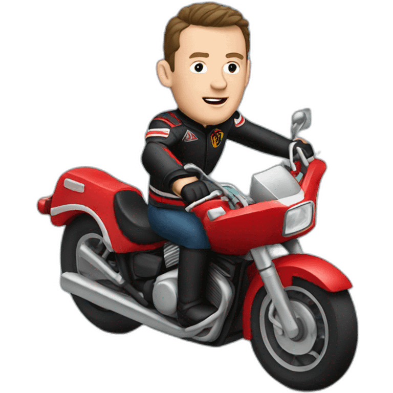 Jonathan Toews riding a motorcycle emoji