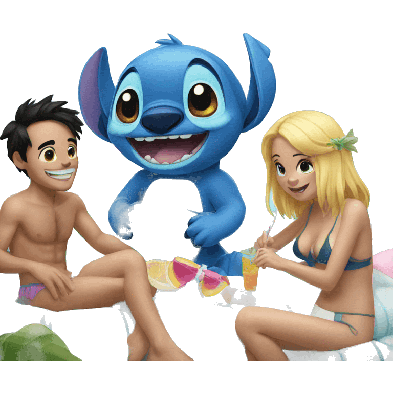 stitch pool party emoji