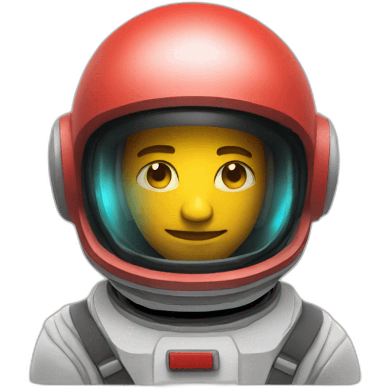 MAN IN A SPACE HELMET RED LIGHT emoji