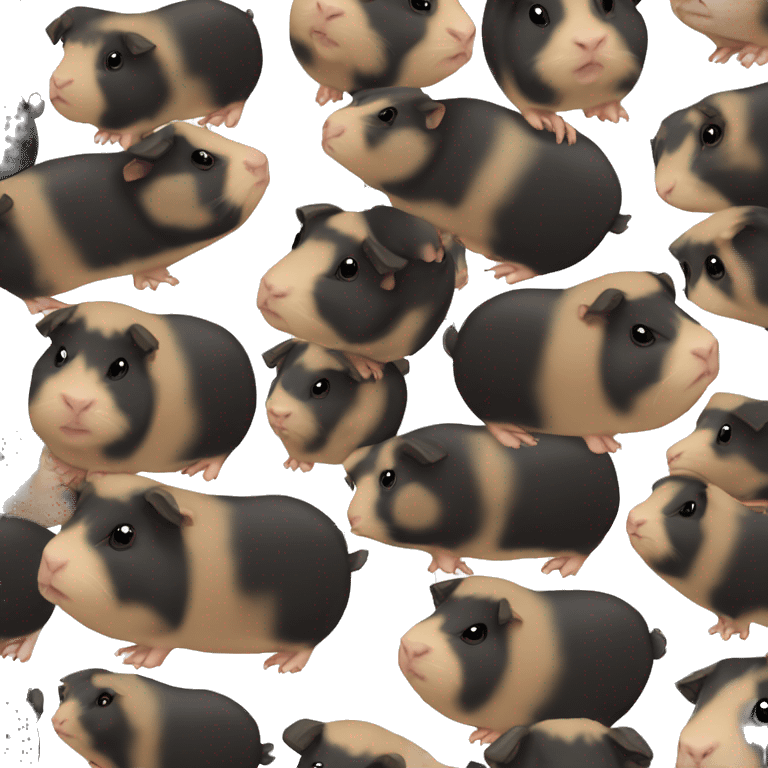 Black and tan guinea pig no white emoji