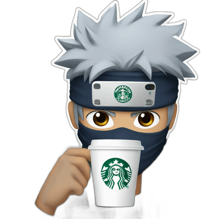 kakashi drinks starbucks emoji