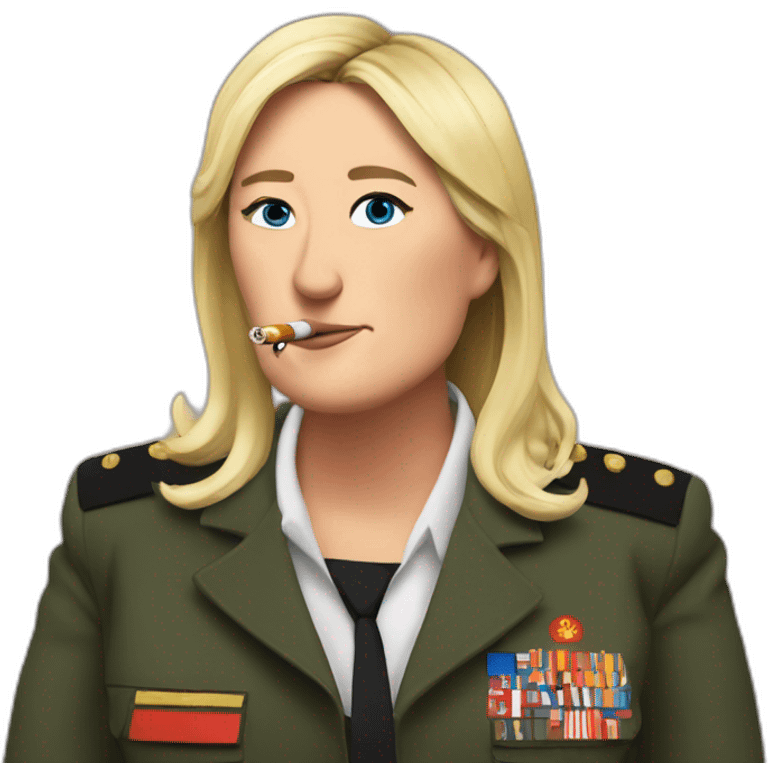 Marine le pen smoking emoji