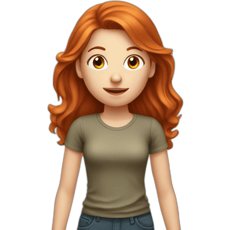 Adhd redhead girl emoji