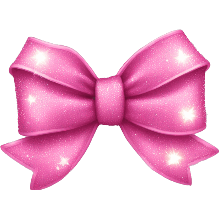 pink bow with sparkles emoji