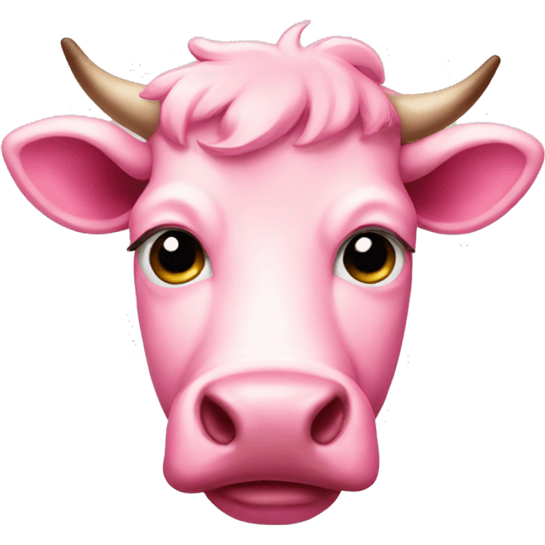 Pink cow emoji