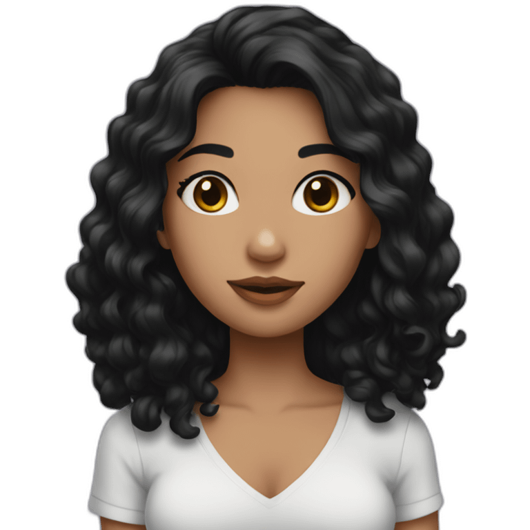 Beautiful girl with black hair emoji