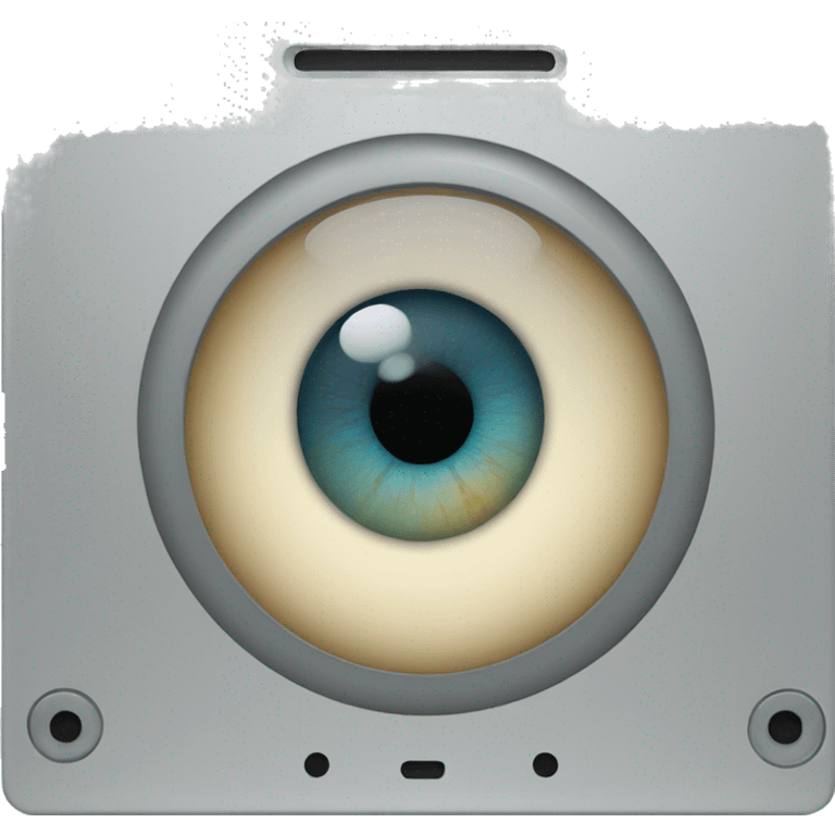 computer with eyeball emoji