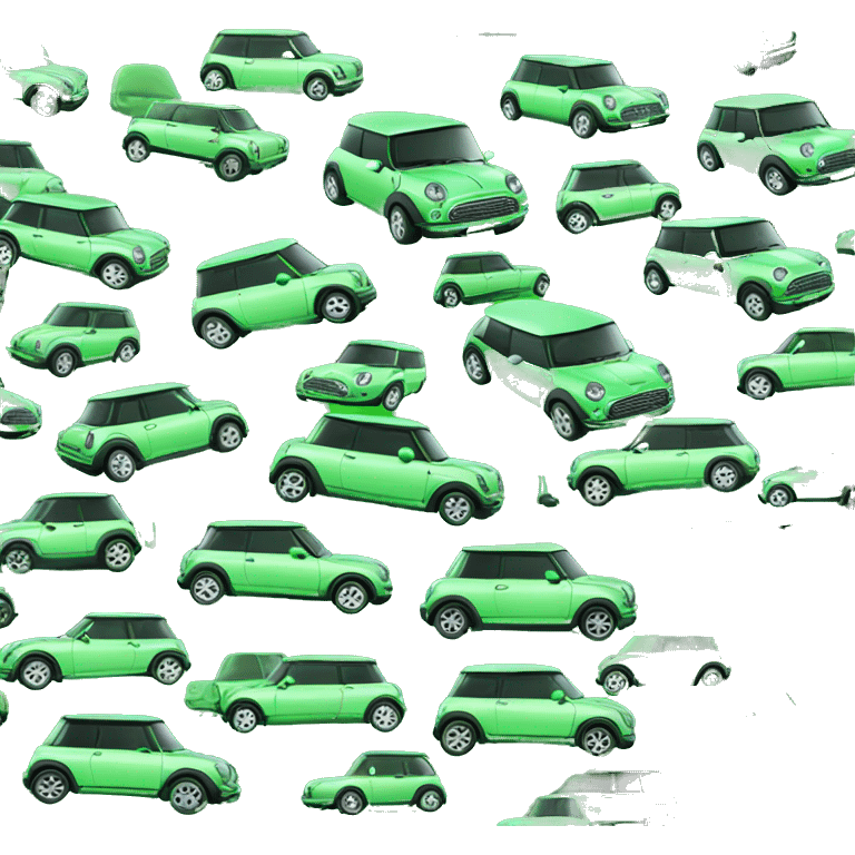 Electric Green mini cooper emoji