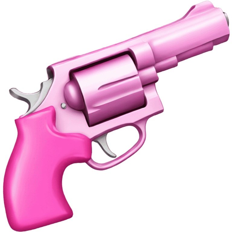 pink pistol with a pink ribbon emoji