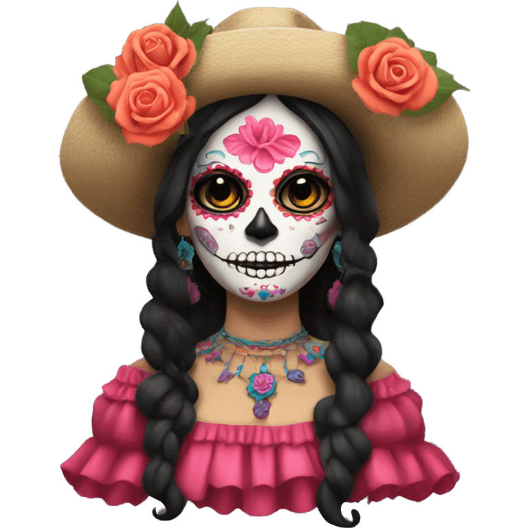 CATRINA MEXICANA FLORES ROSAS emoji