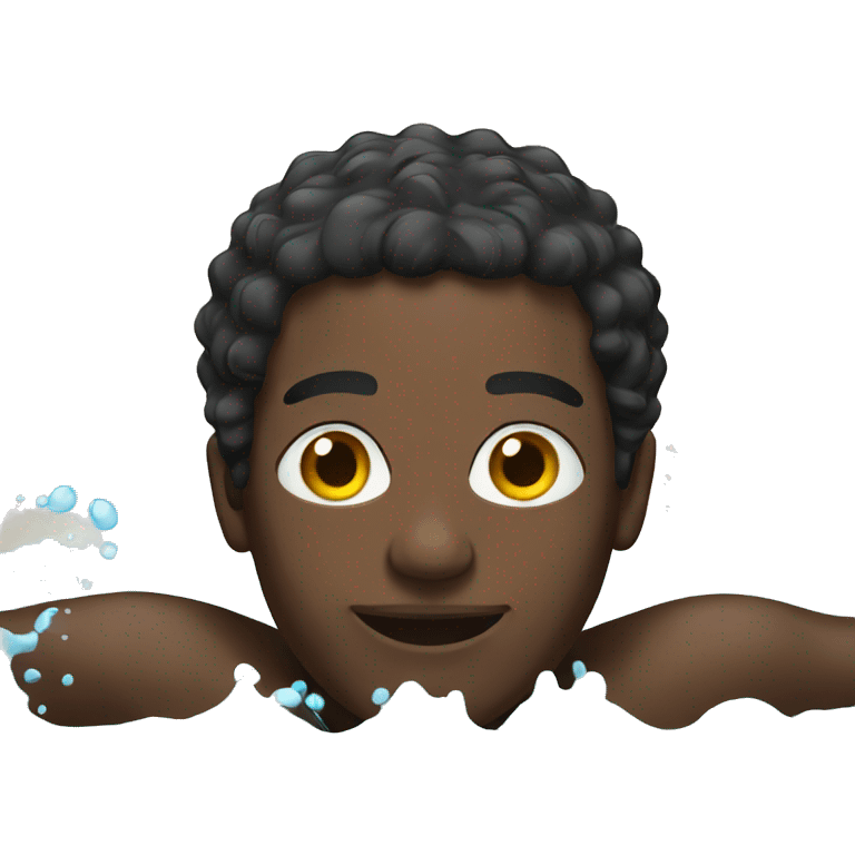 Black men swimming  emoji