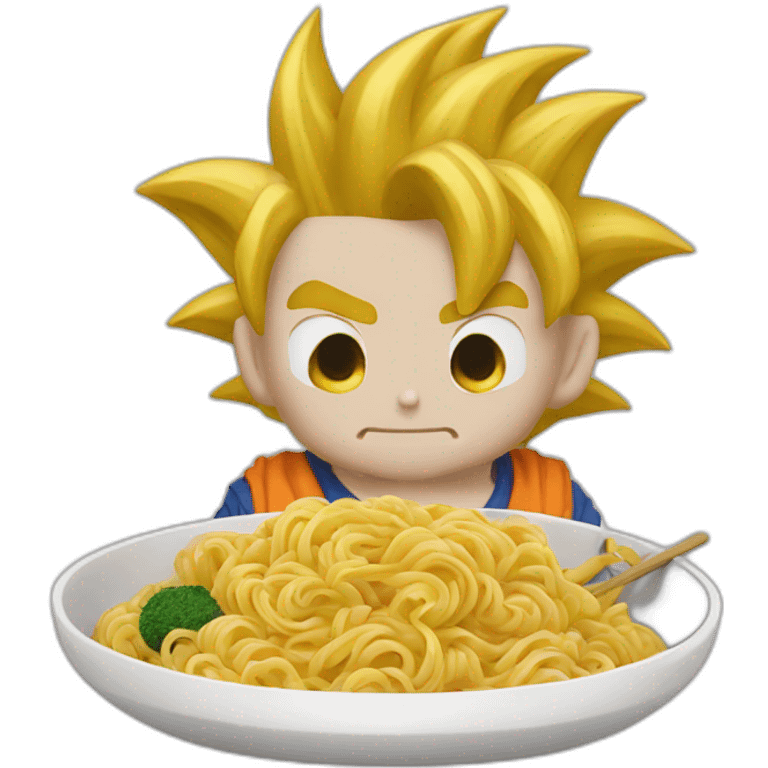 goku bragon ball eating noodles emoji