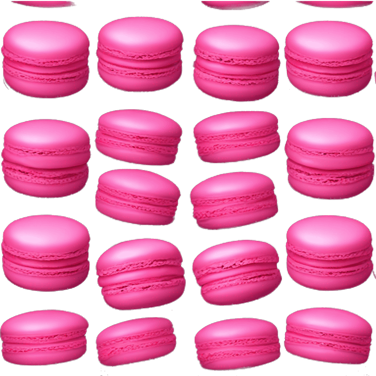 Realistic hot pink macaron isolated  emoji