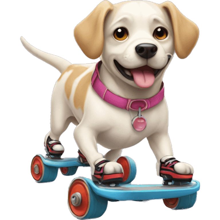 Dog on roller skates  emoji