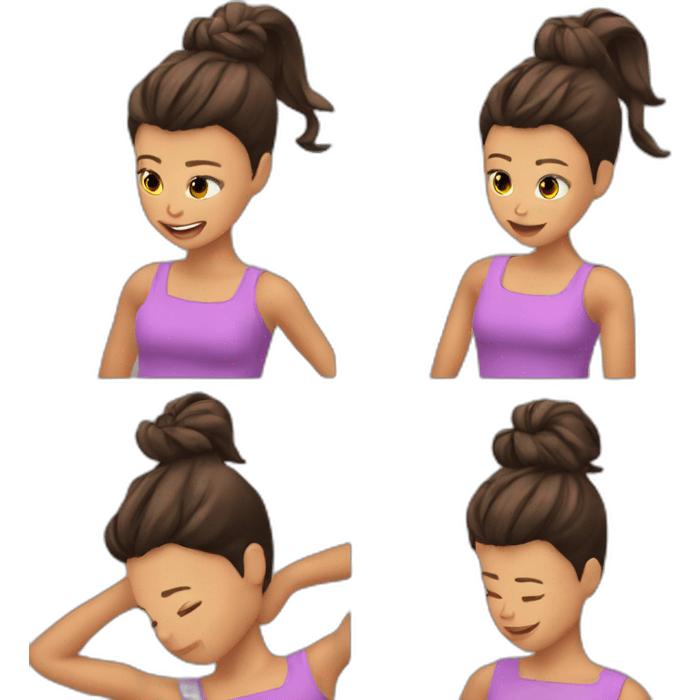 Ein rot haarigen Mädchen was ein handstand macht emoji