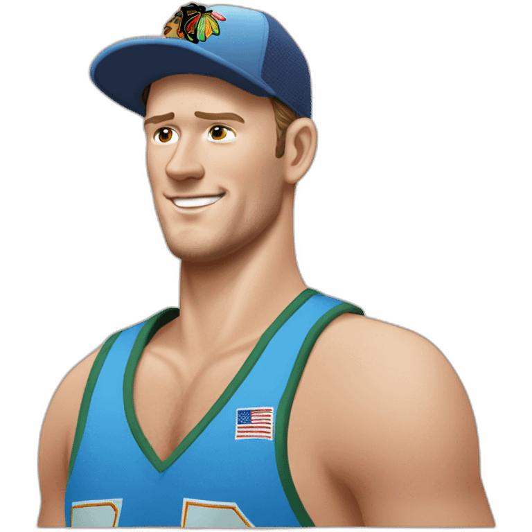 Jonathan Toews as a beach bum emoji