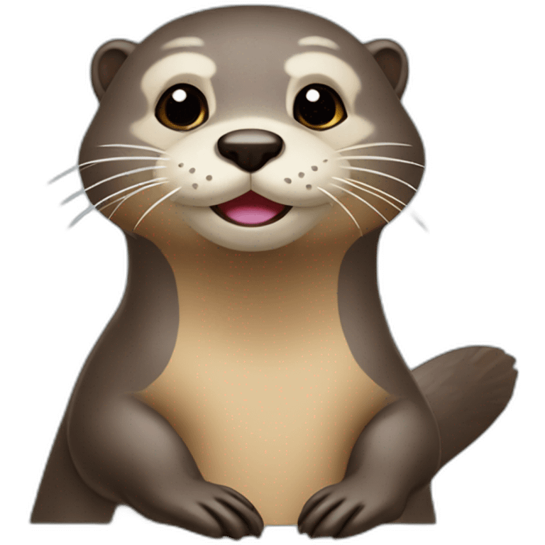 Loutre sur chat emoji