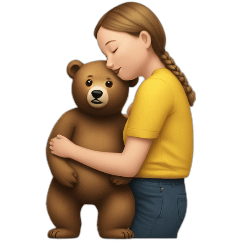 fat greta thunberg kisses the bear emoji