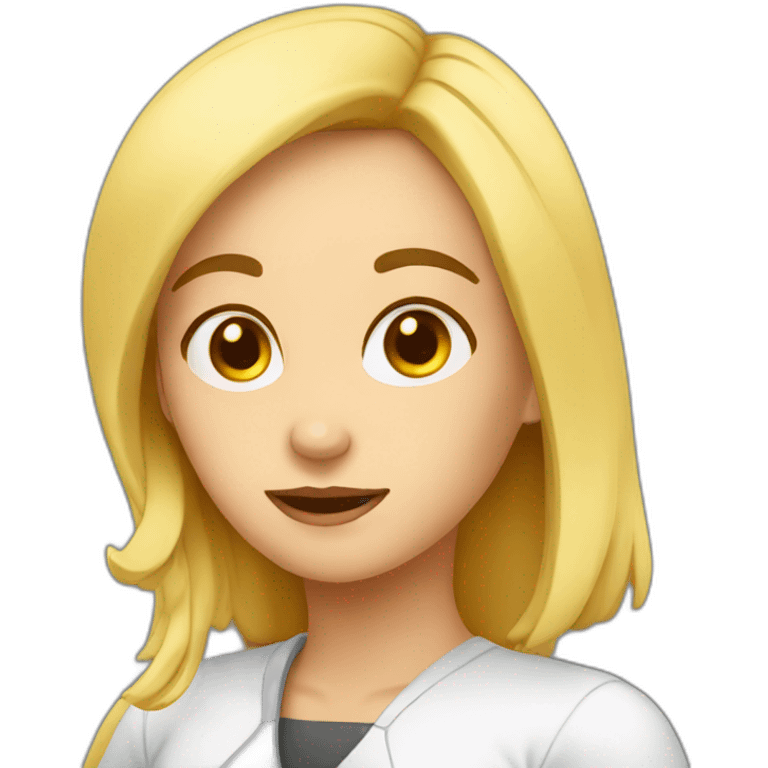 thinking girl about what profession to choose emoji