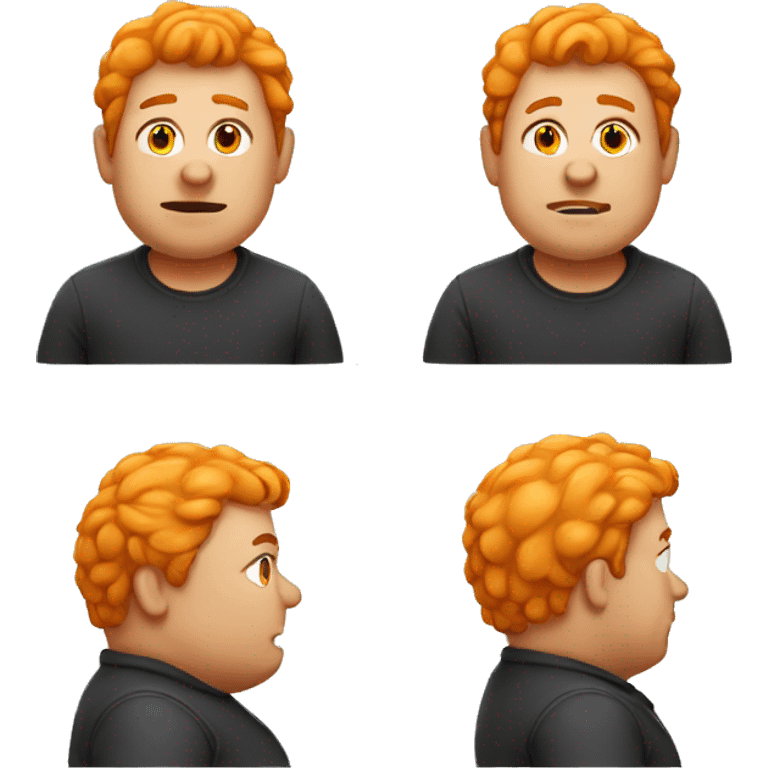 Fat orange hair man emoji