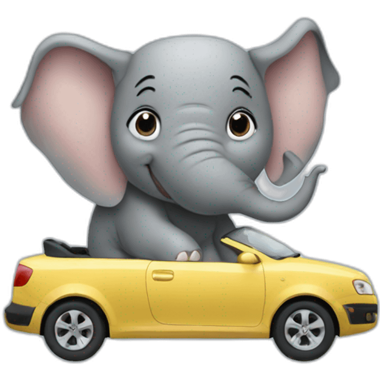 elefant in the car emoji