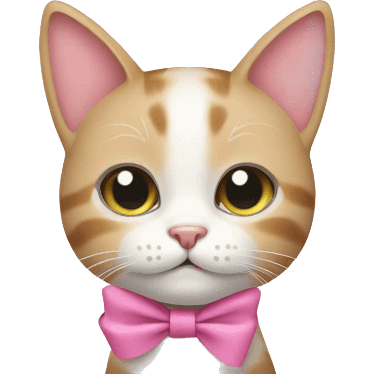 Cat with pink bow emoji