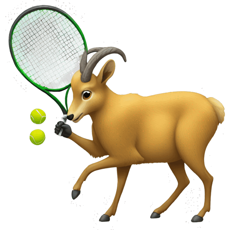 Chamois playing tennis emoji