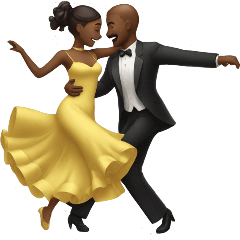 A couple are dancing  emoji