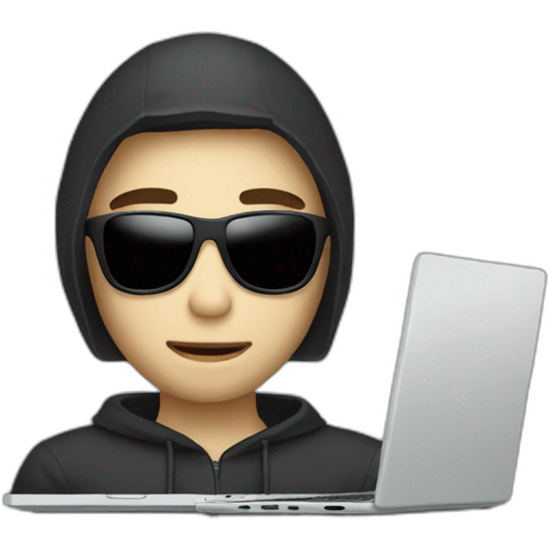 Hacker with laptop emoji