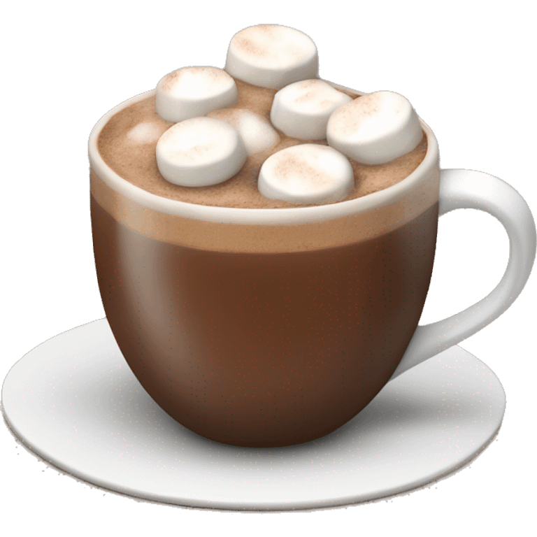 Hot chocolate with marshmallows topping  emoji