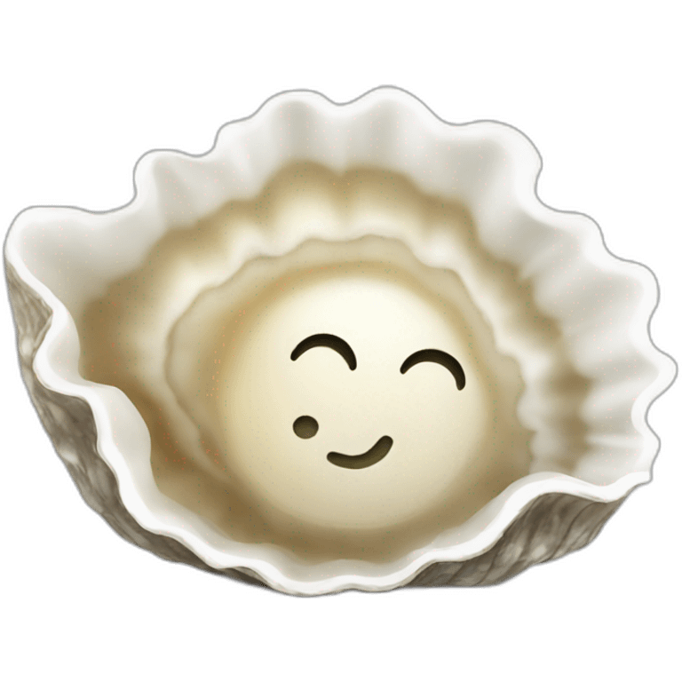 oyster shell smiling emoji