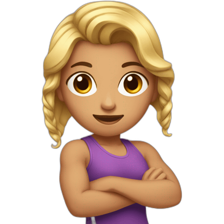 Fille qui fait de la muscu emoji