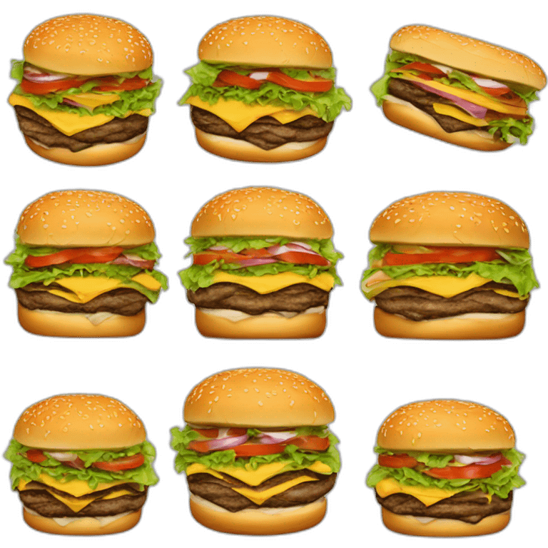 Hamburguer aparecia de monstro emoji