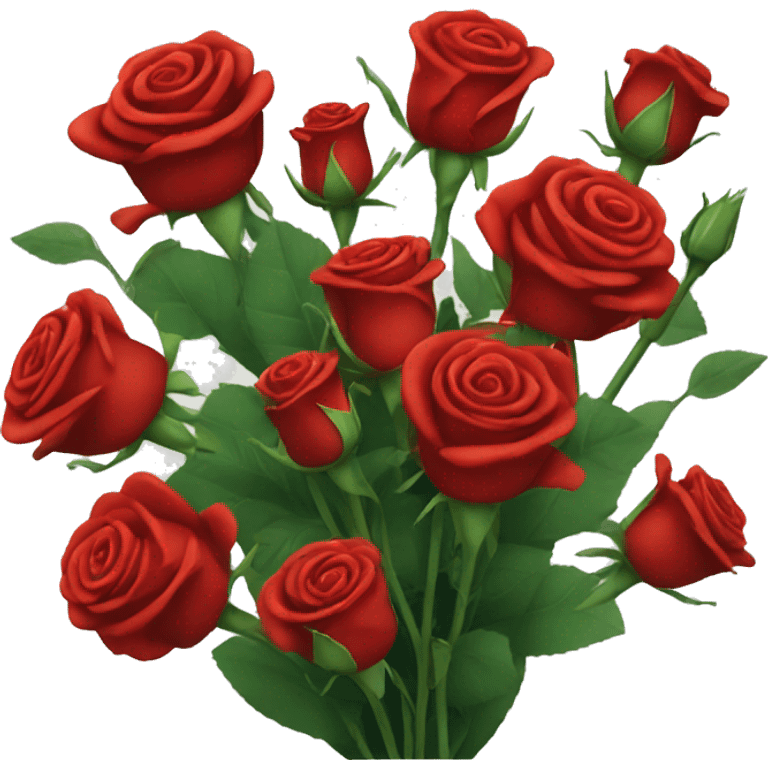 Bouquet of red roses  emoji