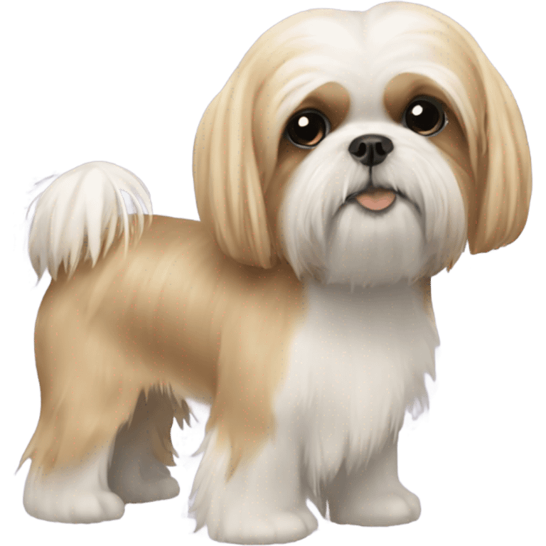 A Shih Tzu with a white guy with blonde hair emoji