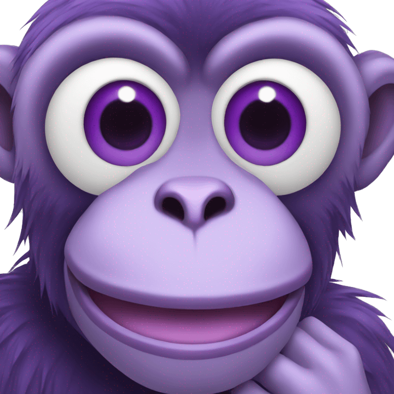 Purple monkey emoji