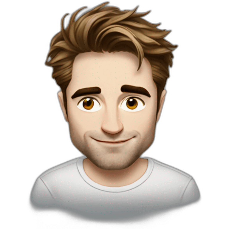 robert-pattinson cartoon wearing tee emoji