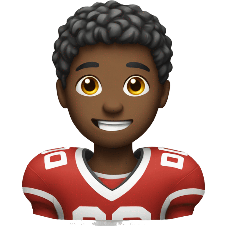 A boy playing football emoji