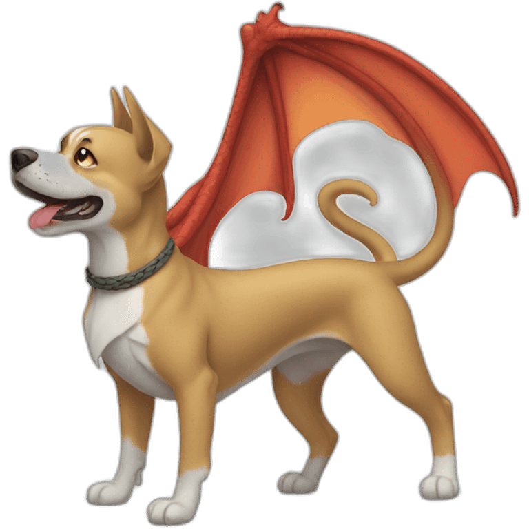 dog with dragon emoji