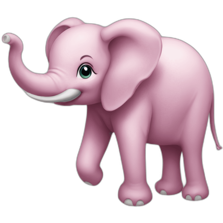 Éléphant rose emoji