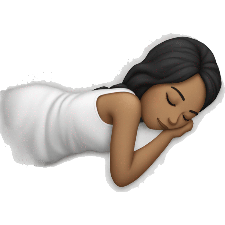 black hair white girl sleeping emoji