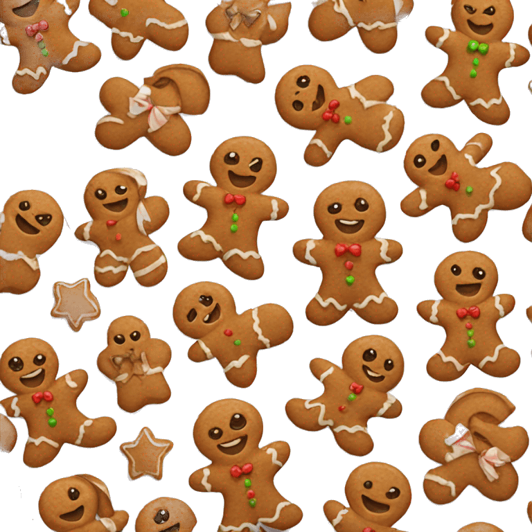 Gingerbread with bows emoji