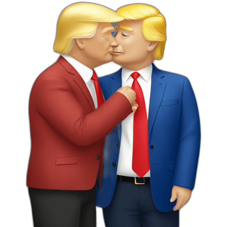 trump-and-putin-kissing,-lgbtq+ friendly, positivity, inclusiveness emoji