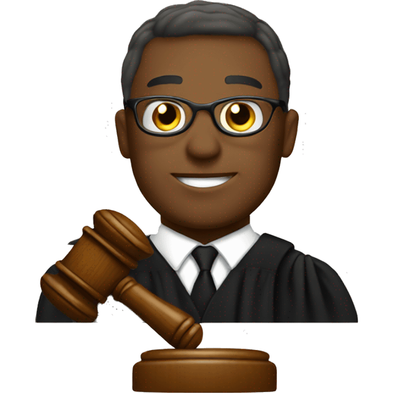 Judge with gavel emoji