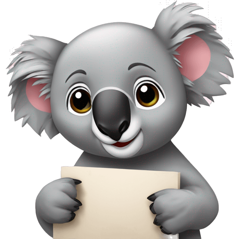 Koala com corações  emoji