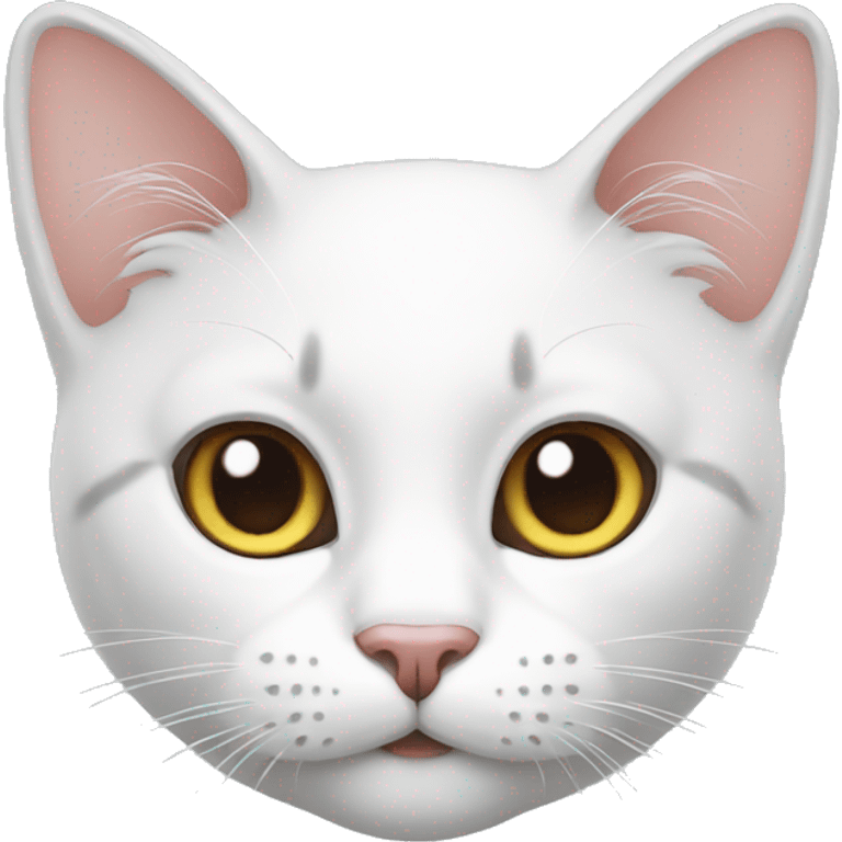 Cat white emoji