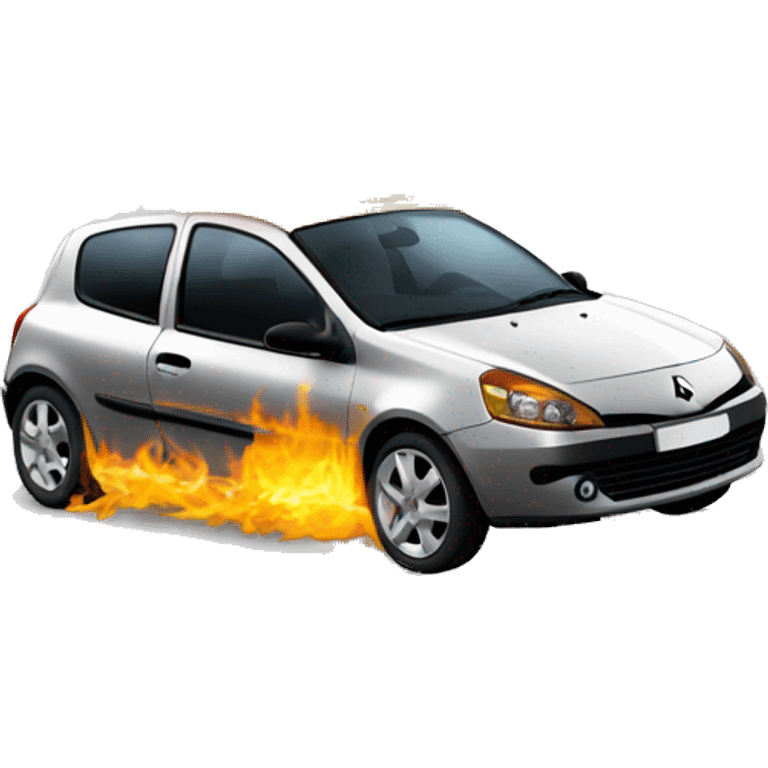 2006 Renault Clio on fire emoji