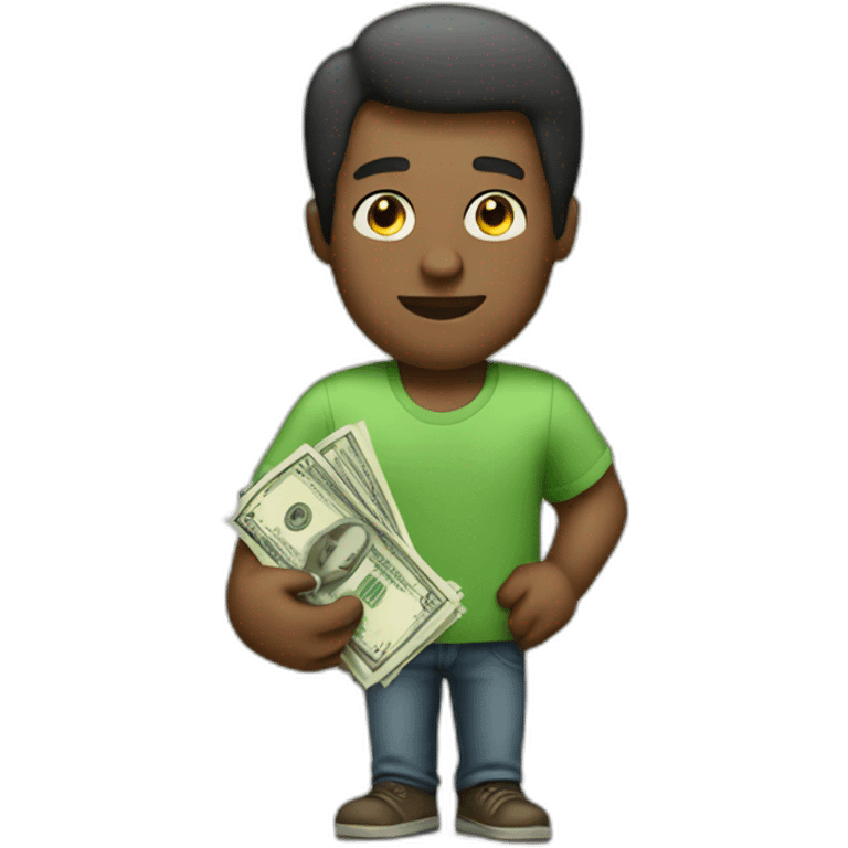 Man with money emoji