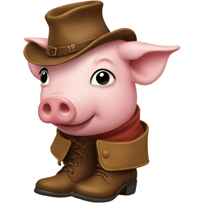 Pig in boots emoji