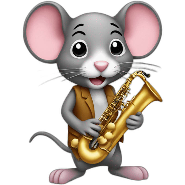 Mouse with a saxophone emoji